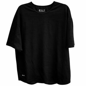 BYLT Men's Black Drop Cut Short Sleeve Luxe Tee XXXL Athleisure Streetwear